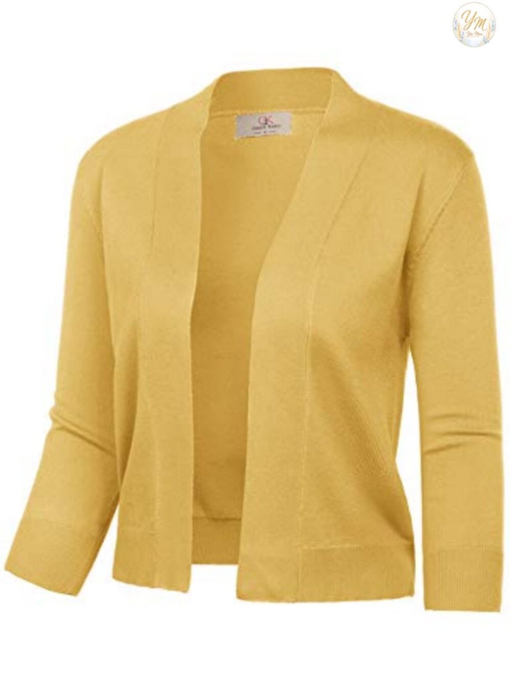 Lightweight Cropped Cardigan 3/4 Sleeve Open Front Shrug Bolero